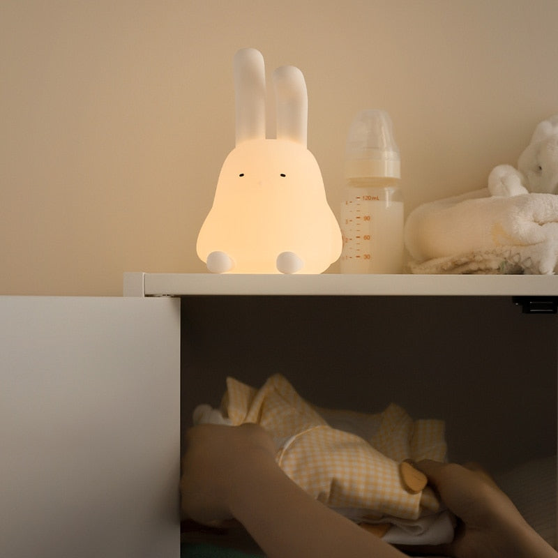 Cute Rabbit Mood Light Dimmable Led Soft Night Light For Baby Girlfriend Gift Children's Night Lights Kids Room Decor Led Lights